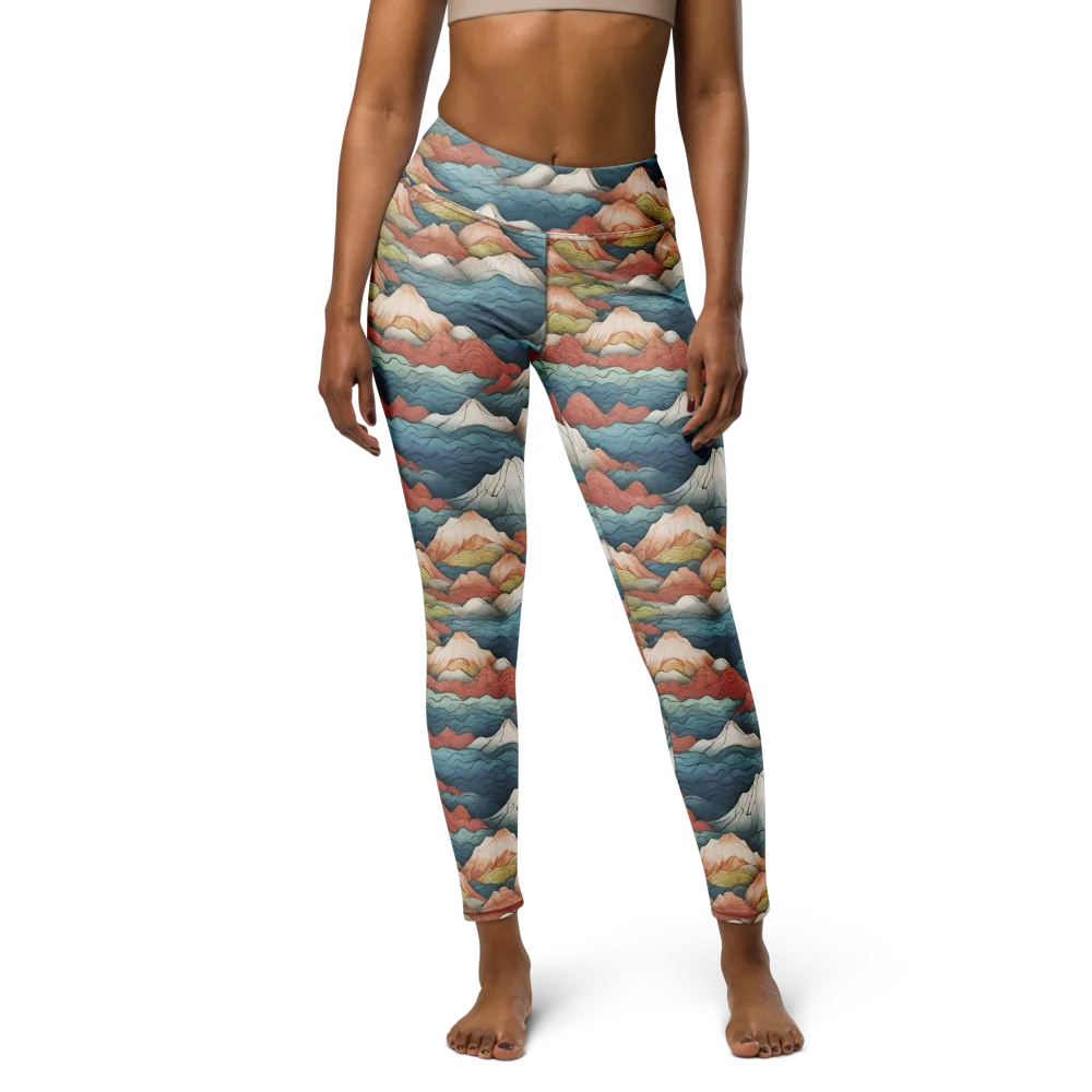 Tidal Alpines on Yoga Leggings — Front