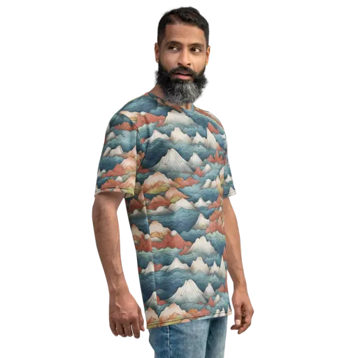 Tidal Alpines on a Men's Crew Neck T-Shirt