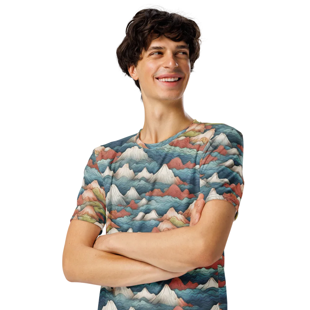 Tidal Alpines on Men's Crew Neck T-Shirt — Left Front