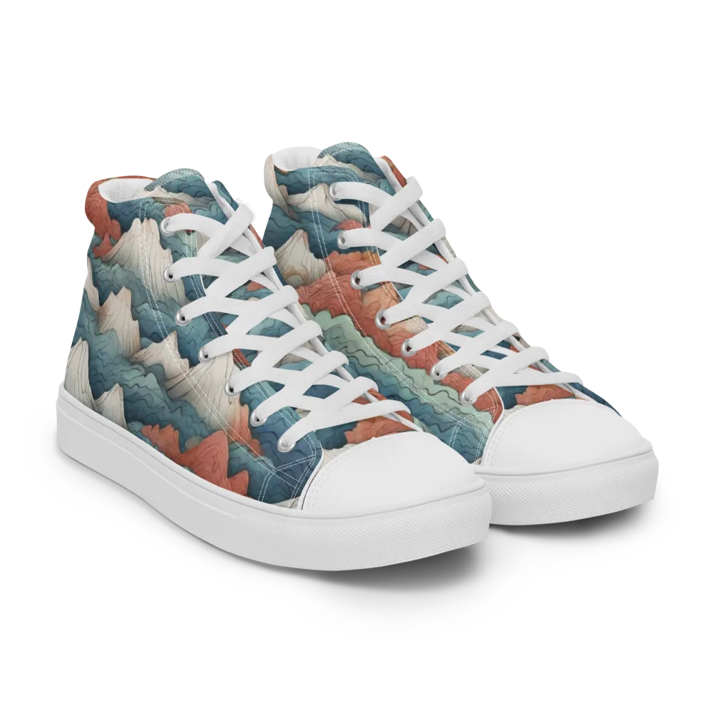 Tidal Alpines on Men's High Top Canvas Shoes — Right Front