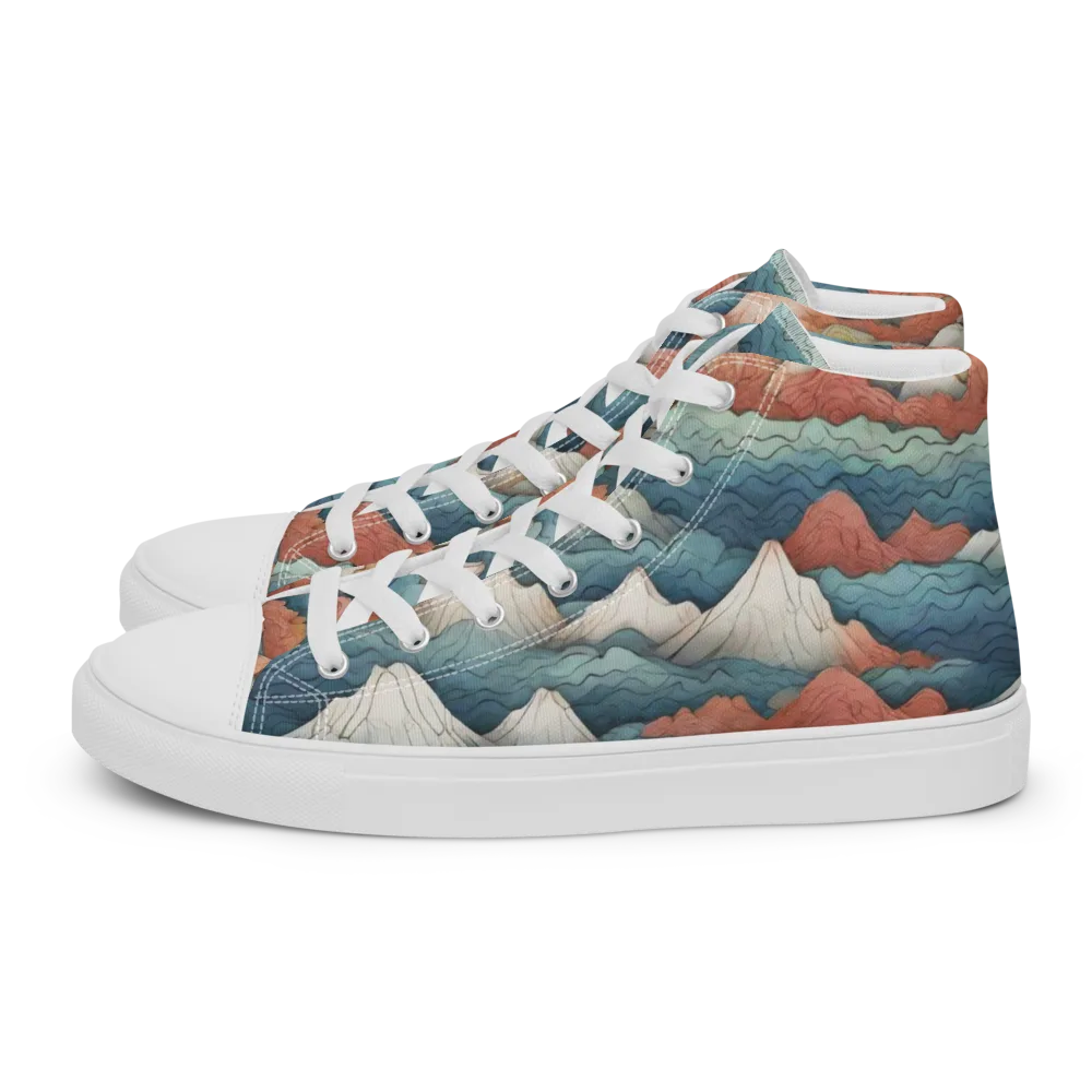 Tidal Alpines on Men's High Top Canvas Shoes — Left