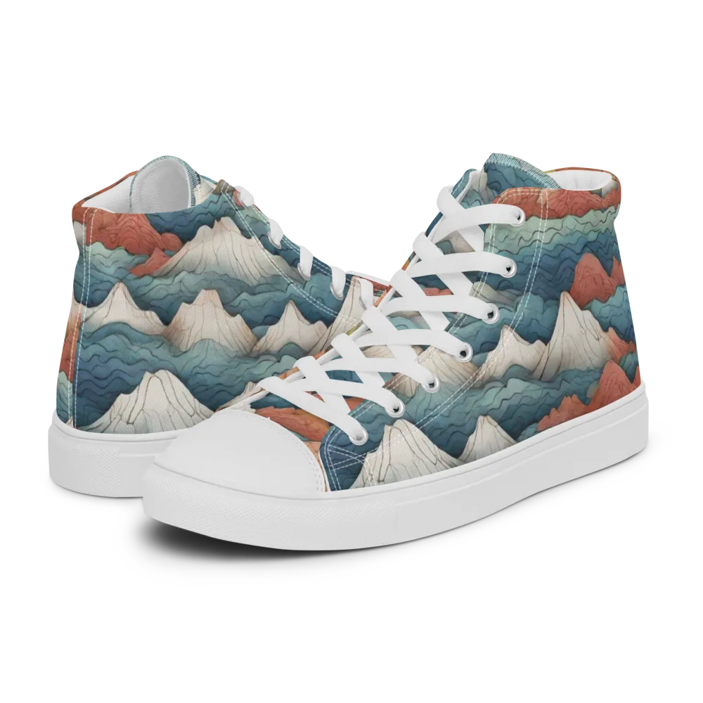 Tidal Alpines on Men's High Top Canvas Shoes — Left