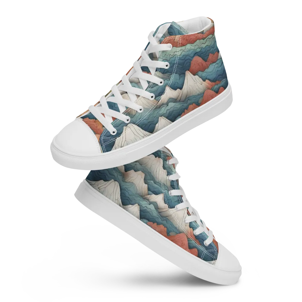 Tidal Alpines on Men's High Top Canvas Shoes — Front