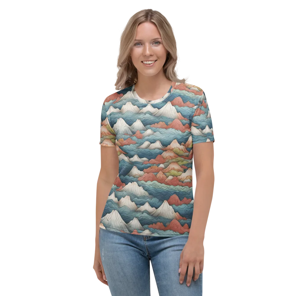 Tidal Alpines on Women's Crew Neck T-Shirt — Front