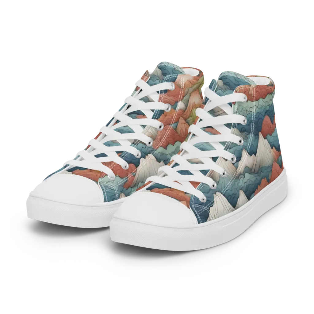 Tidal Alpines on Women's High Top Canvas Shoes — Left Front