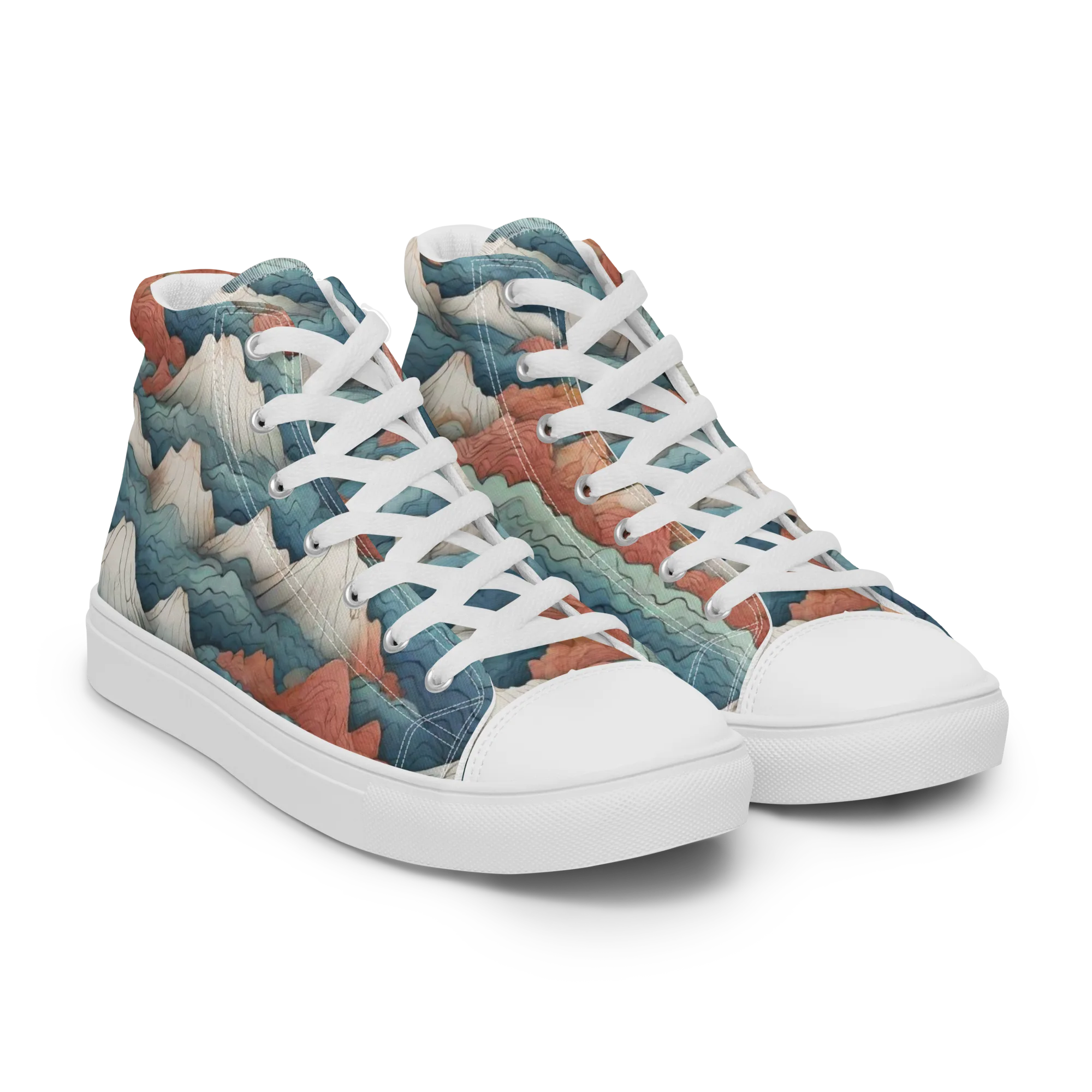 Tidal Alpines on Women's High Top Canvas Shoes — Right Front
