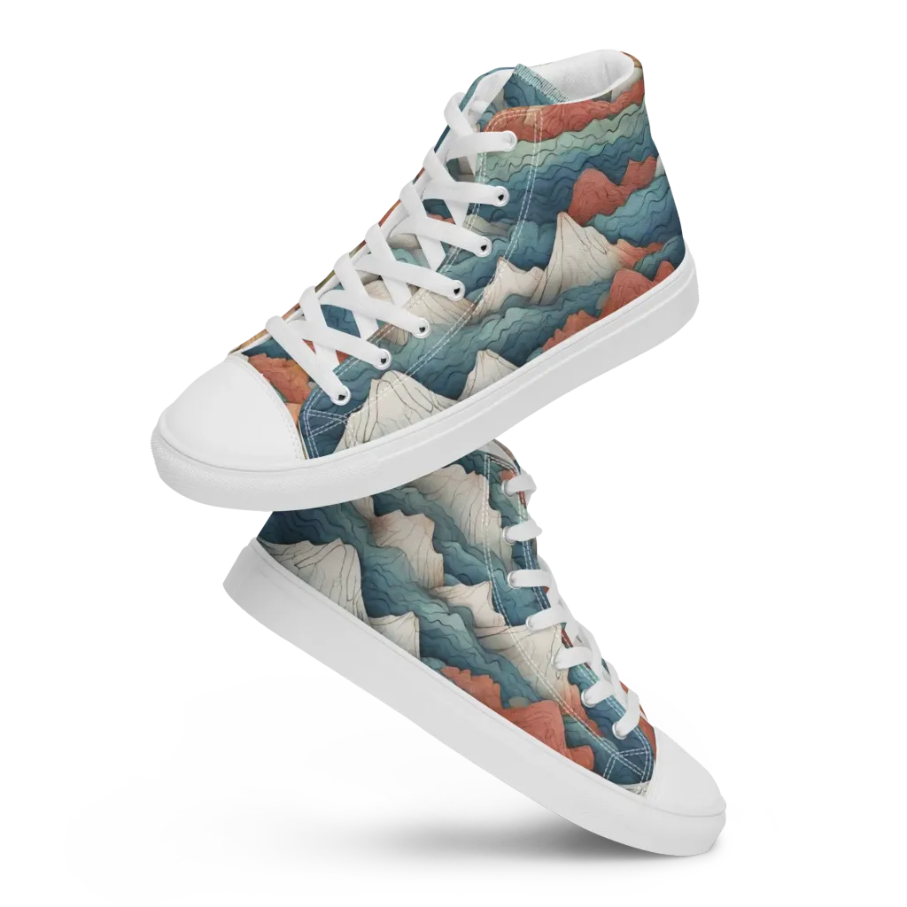 Tidal Alpines on Women's High Top Canvas Shoes — Front