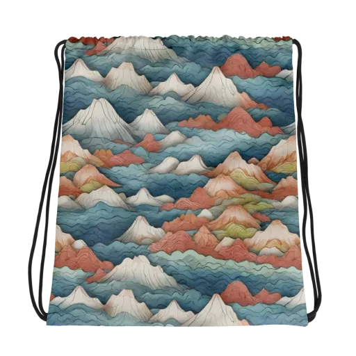 Tidal Alpines on a Drawstring Bag