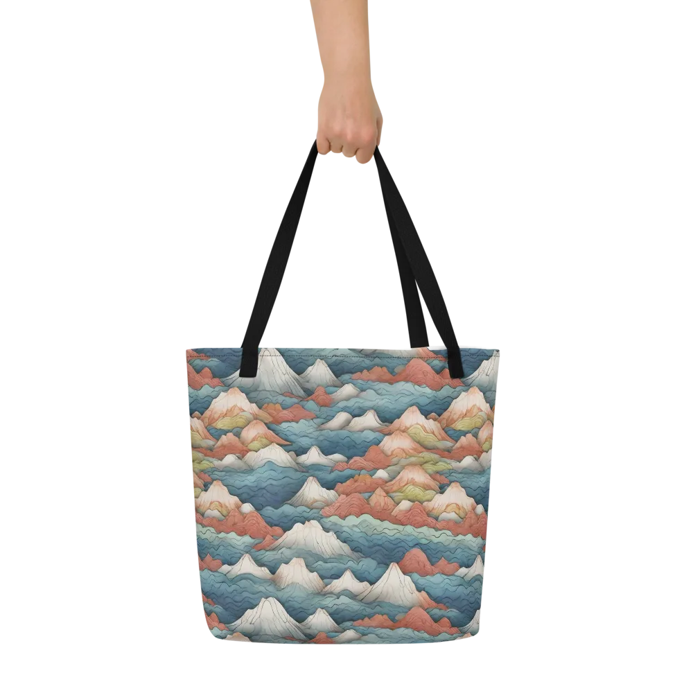 Tidal Alpines on Large Tote Bag W/ Pocket — Front