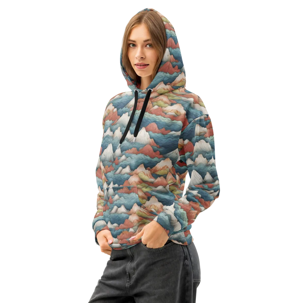 Tidal Alpines on Cotton Hoodie — Left Front