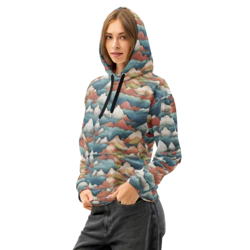 Tidal Alpines on a Cotton Hoodie