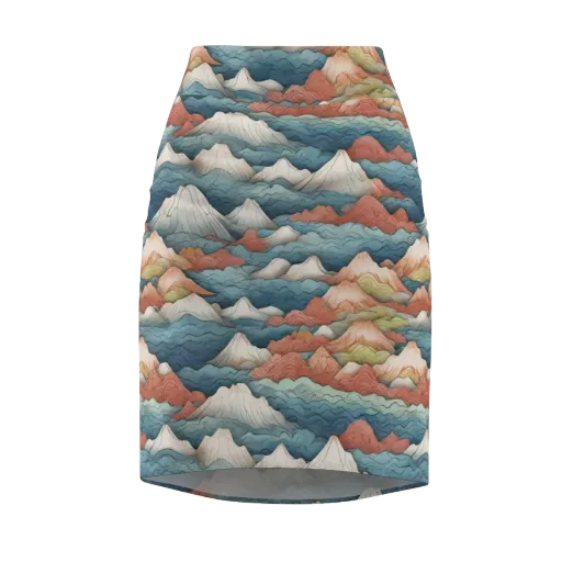 Tidal Alpines on a Pencil Skirt