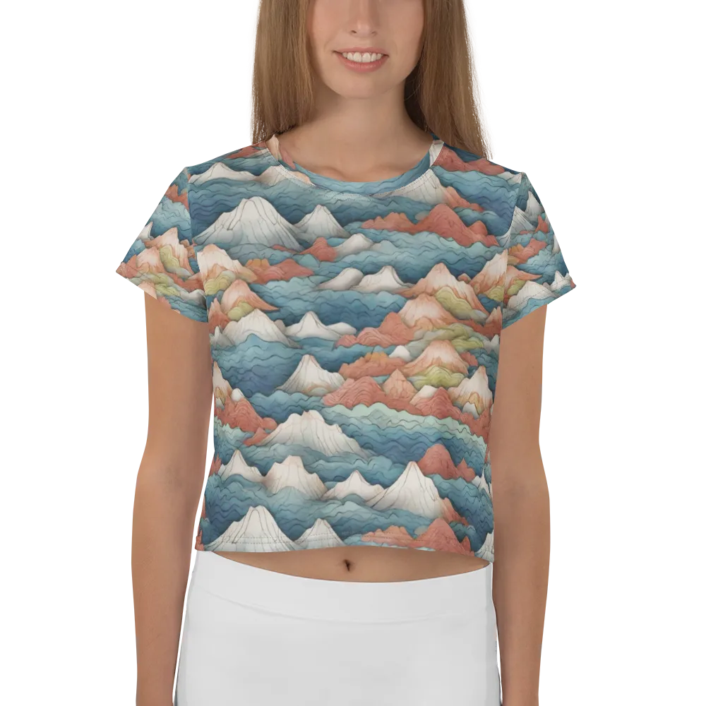 Tidal Alpines on Crop Tee — Front