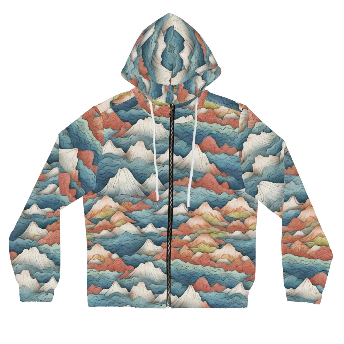 Tidal Alpines on Women's Full-Zip Hoodie — Front
