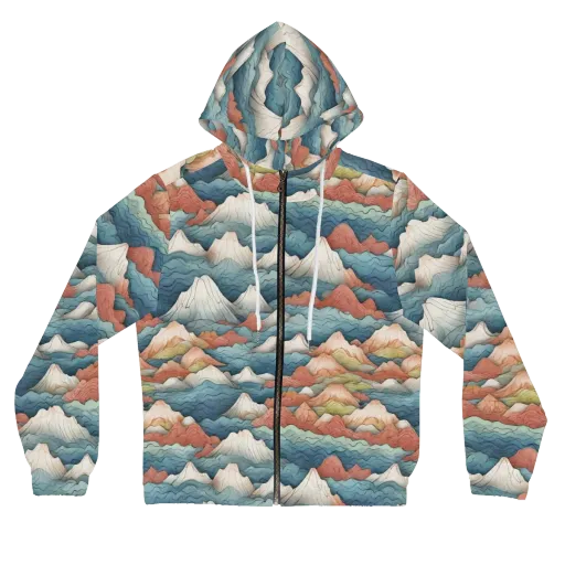 Tidal Alpines on a Women's Full-Zip Hoodie