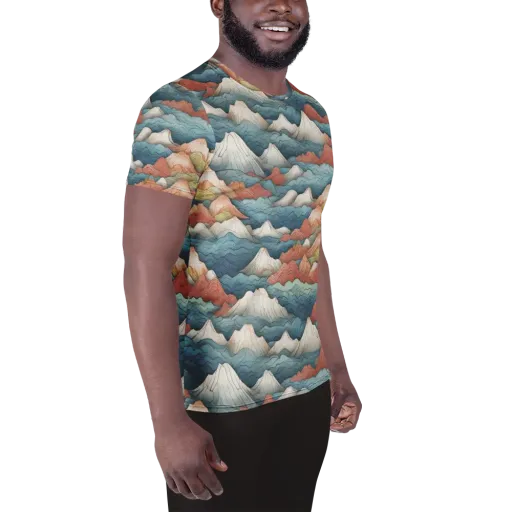 Tidal Alpines on a Men's Athletic T-Shirt