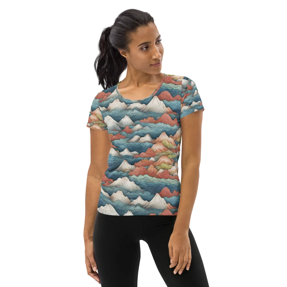 Tidal Alpines on Women's Athletic T-Shirt — Front