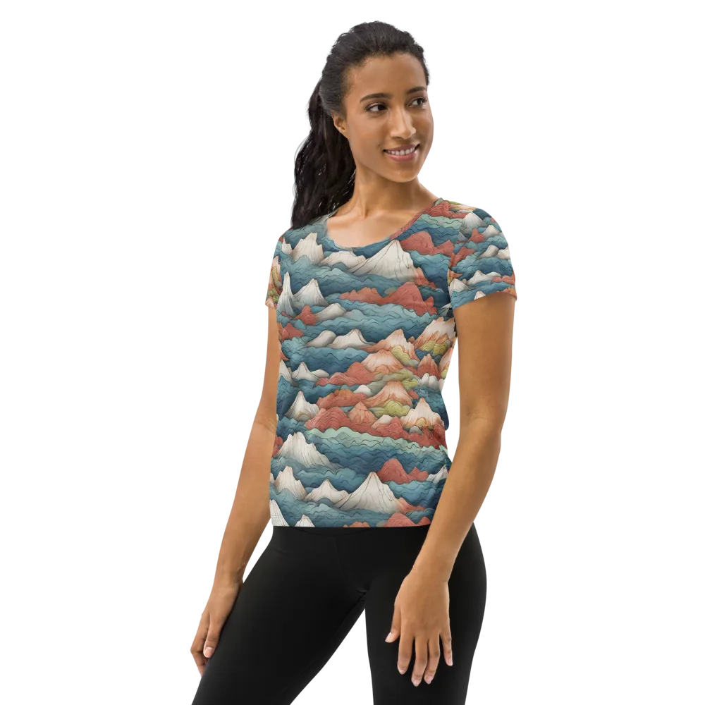 Tidal Alpines on Women's Athletic T-Shirt — Left