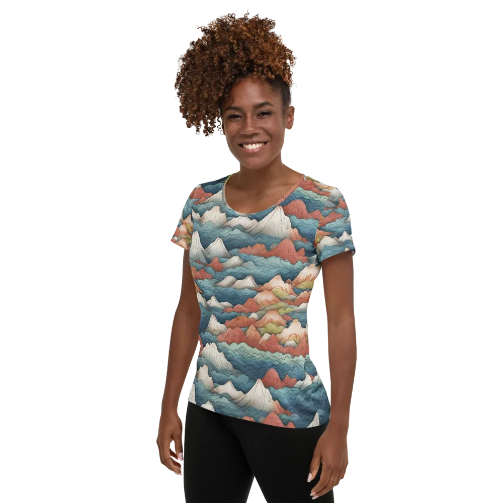 Tidal Alpines on Women's Athletic T-Shirt — Left