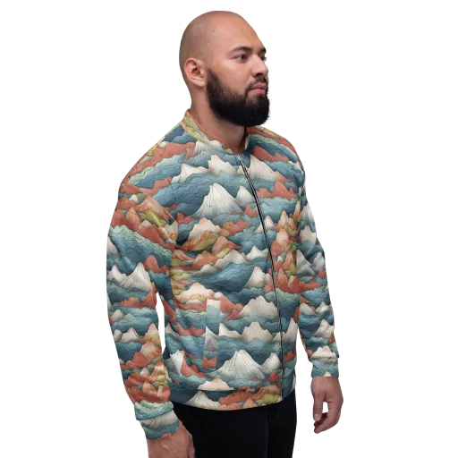 Tidal Alpines on a Bomber Jacket