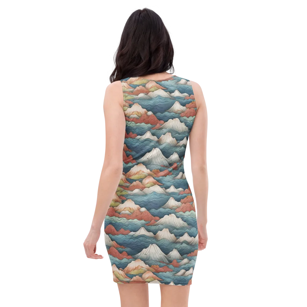 Tidal Alpines on Bodycon Dress — Back
