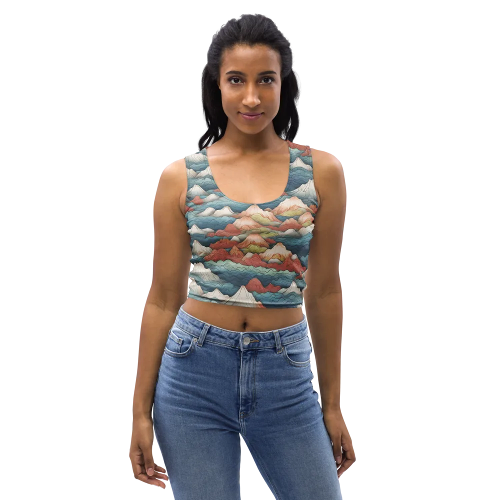 Tidal Alpines on Crop Top — Front