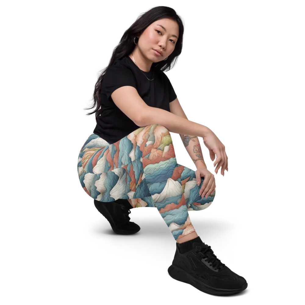 Tidal Alpines on Leggings with Pockets — Right Front