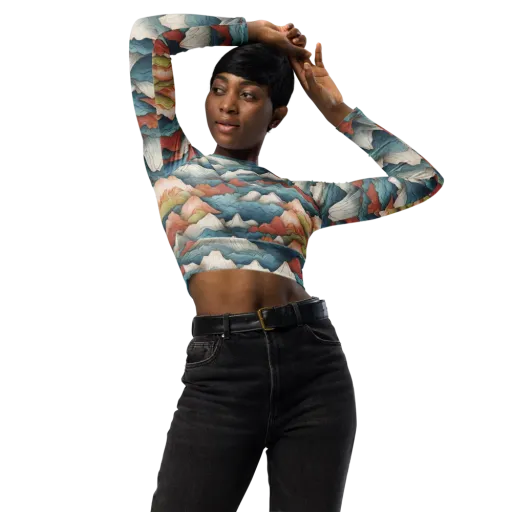 Tidal Alpines on a Long Sleeve Crop Top