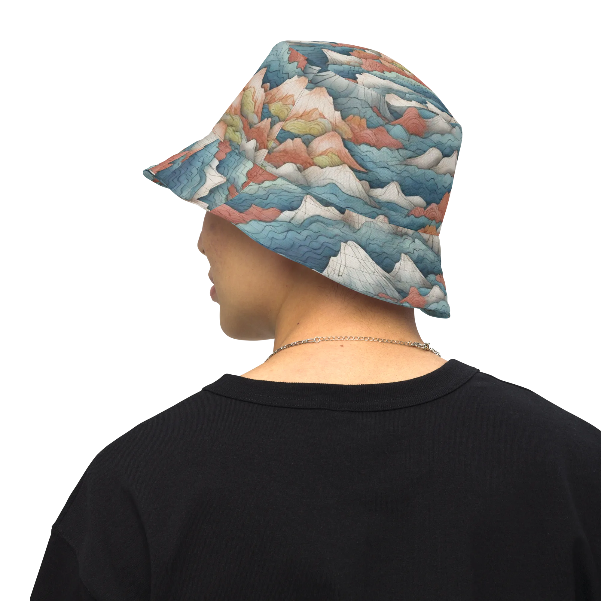Tidal Alpines on Reversible Bucket Hat — Back Inside