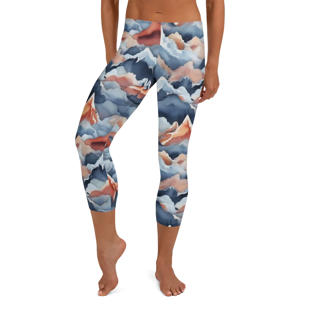 Alpine Ember on Capri Leggings — Front