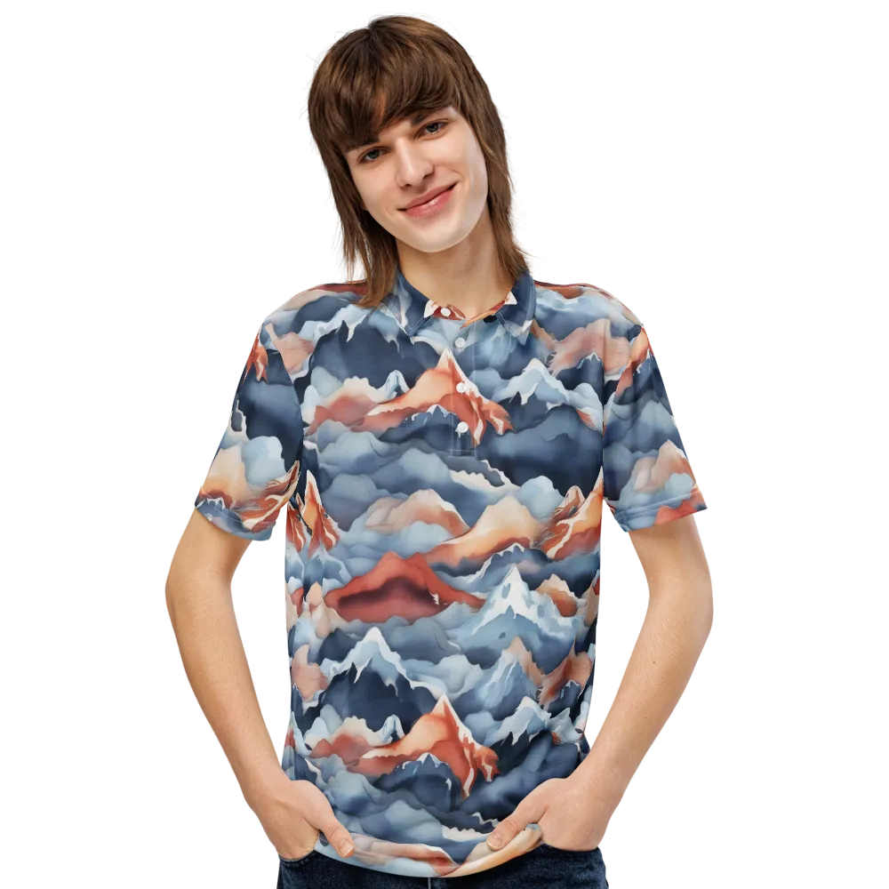 Alpine Ember on Men's Slim Fit Polo Shirt — Front