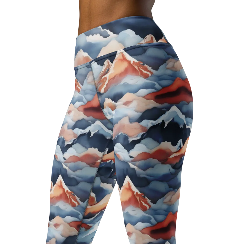 Alpine Ember on Yoga Leggings — Left Front