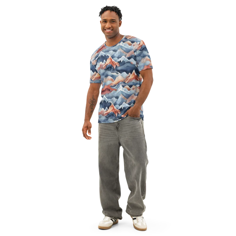 Alpine Ember on Men's Cotton Crew Neck T-Shirt — Front