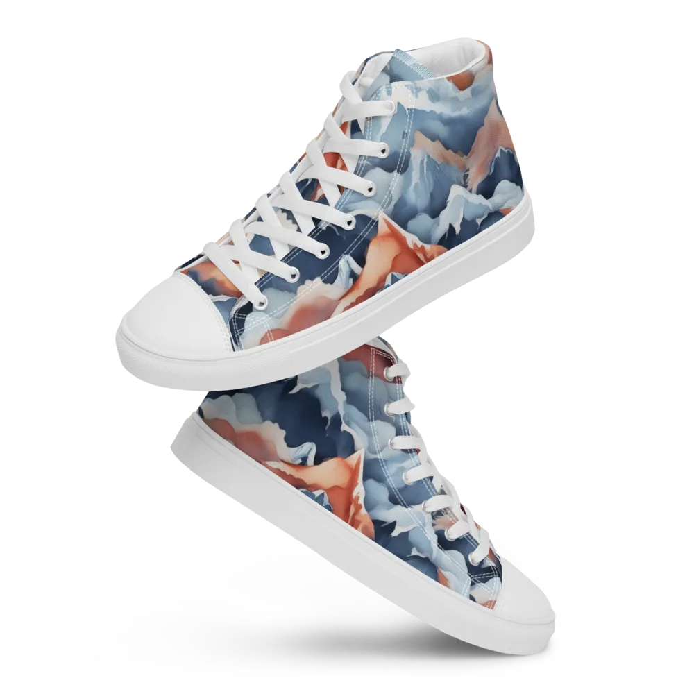Alpine Ember on Men's High Top Canvas Shoes — Front
