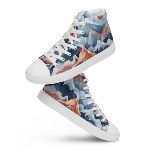 Alpine Ember on a Men's High Top Canvas Shoes