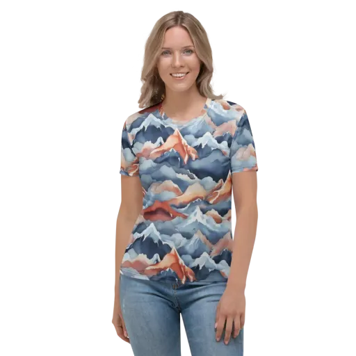 Alpine Ember on a Women's Crew Neck T-Shirt