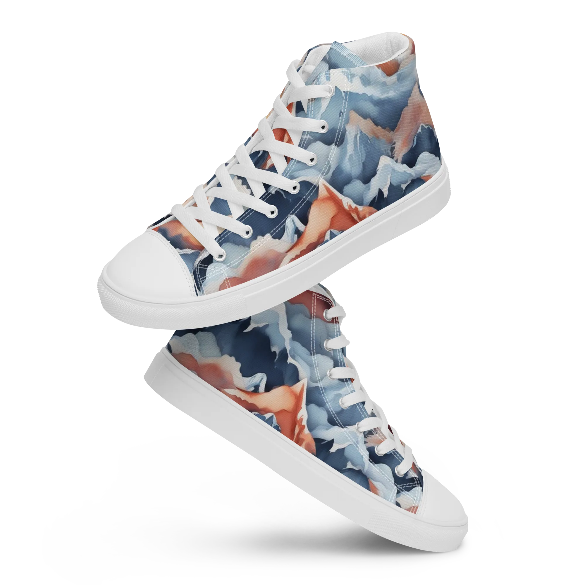 Alpine Ember on Women's High Top Canvas Shoes — Front