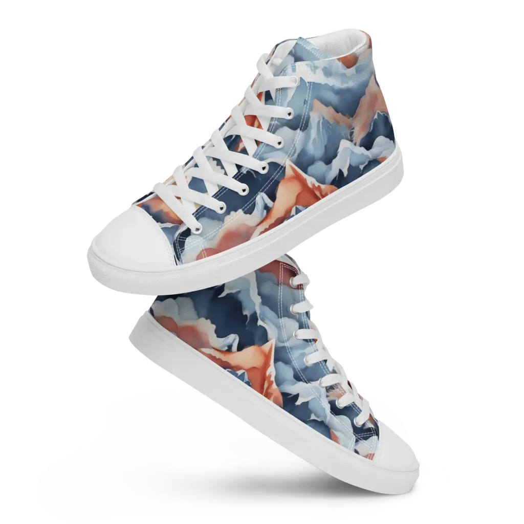 Alpine Ember on Women's High Top Canvas Shoes — Front