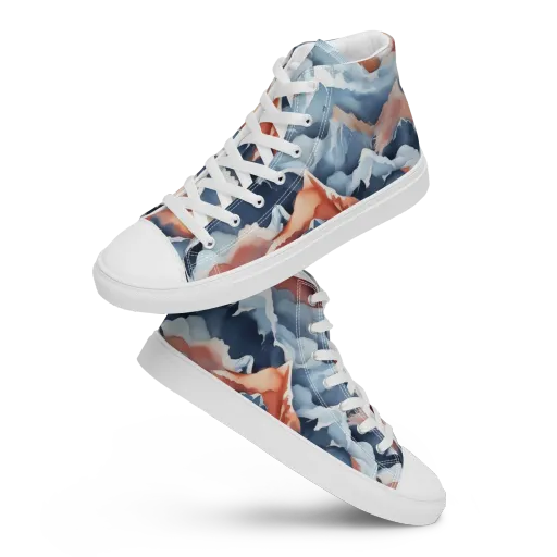 Alpine Ember on a Women's High Top Canvas Shoes