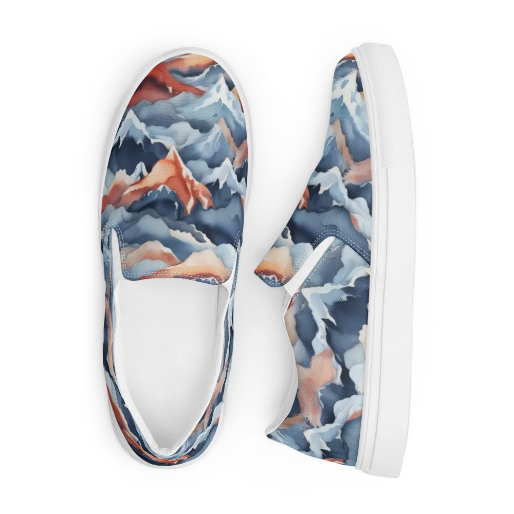 Alpine Ember on Men's Slip-On Canvas Shoes — Front