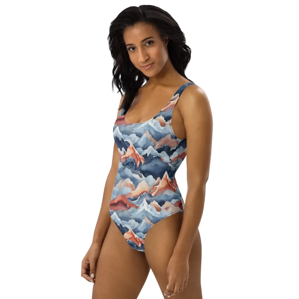 Alpine Ember on One-Piece Swimsuit — Left