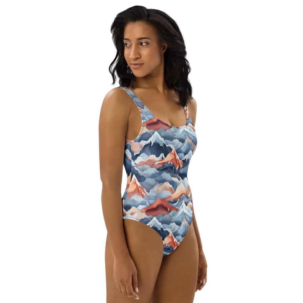 Alpine Ember on One-Piece Swimsuit — Right