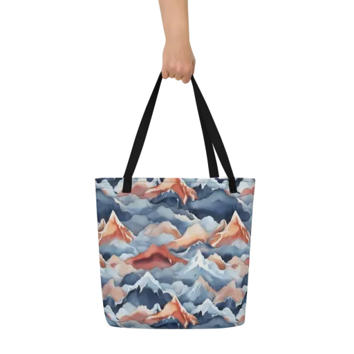 Alpine Ember on a Large Tote Bag W/ Pocket