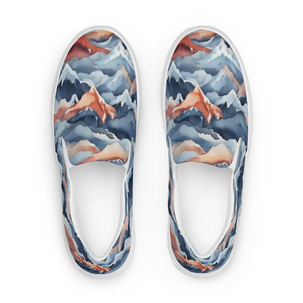 Alpine Ember on Women's Slip-On Canvas Shoes — Front