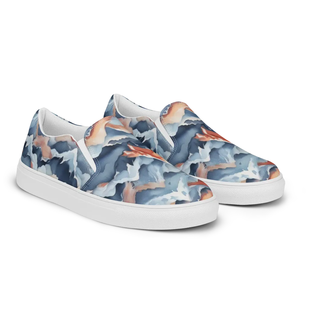 Alpine Ember on Women's Slip-On Canvas Shoes — Right Front