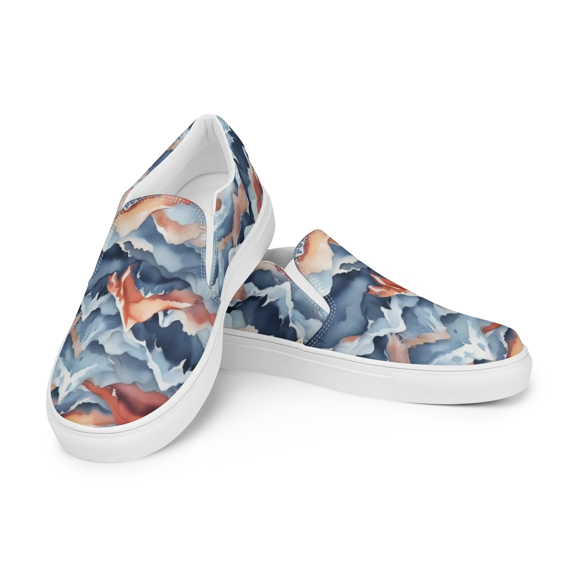 Alpine Ember on Women's Slip-On Canvas Shoes — Left Front