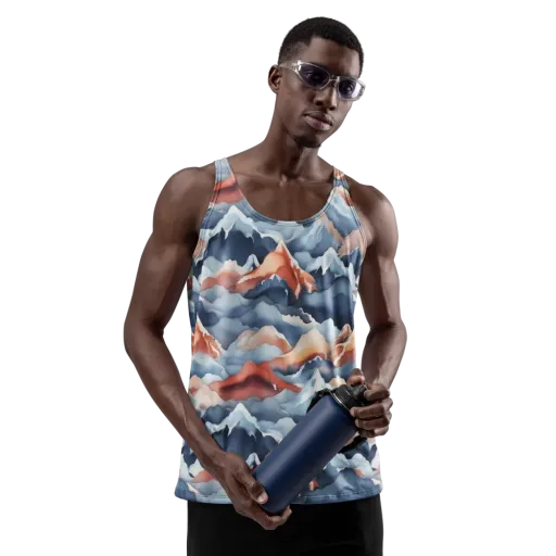 Alpine Ember on a Men's Tank Top