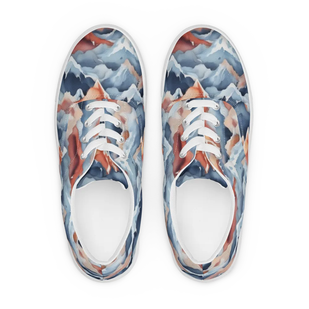 Alpine Ember on Men's Lace-Up Canvas Shoes — Front