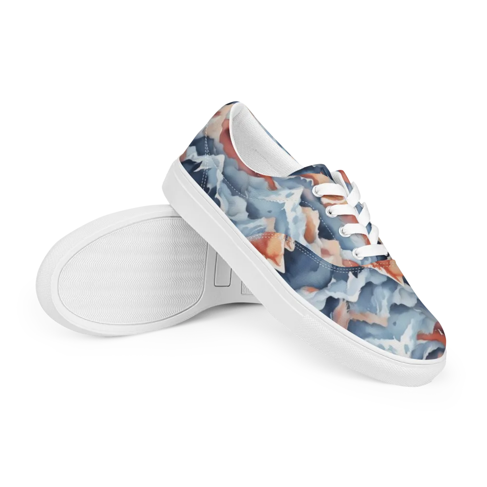 Alpine Ember on Men's Lace-Up Canvas Shoes — Right Front
