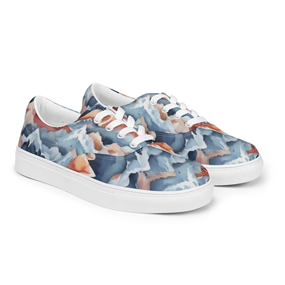 Alpine Ember on Men's Lace-Up Canvas Shoes — Right Front